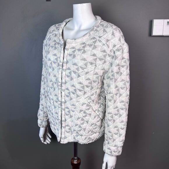 IRO jacket Medium EU 38 bomber quilted lightweight spring white gray cotton NWT - Picture 4 of 16